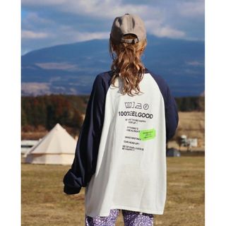 シマムラ(しまむら)のしまむら nozomi　ラグラン ネイビー　ロゴラグランロンT　Tシャツ　M(Tシャツ(半袖/袖なし))