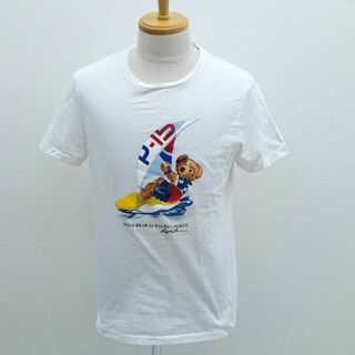 POLO RALPH LAUREN / ポロ ラルフローレン ◆Tシャツ/プリント/クマ/ ウインドサーフィン/ホワイト/サイズL 【メンズ/MEN/男性/ボーイズ/紳士】 メンズファッション【中古】 [0220488548](Tシャツ/カットソー(半袖/袖なし))