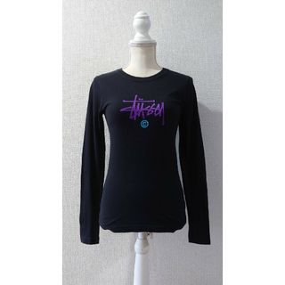 ステューシー(STUSSY)のSTUSSY GIRL USA製 ロゴプリント ロングスリーブ Tシャツ(Tシャツ(長袖/七分))