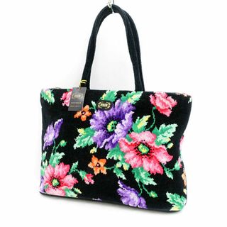 フェイラー(FEILER)のFEILER / フェイラー ■トートバッグ シェニール織り ブラック マルチカラー 花柄 【バッグ/バック/BAG/鞄/カバン】 ブランド【未使用】 [0990013209](トートバッグ)