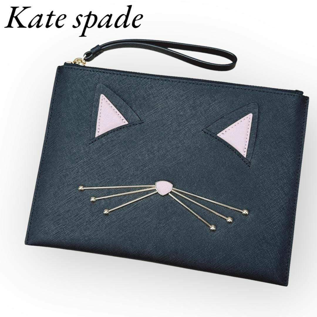 kate spade new york(ケイトスペードニューヨーク)のケイトスペード Kate spade ポーチ クラッチバッグ キャット 猫 レディースのバッグ(クラッチバッグ)の商品写真