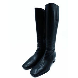 MIHAMA ミハマ 本革 レザー ロング ブーツ size36（23.0cm位）/黒 ◆■ レディース(ブーツ)