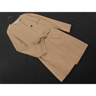 シップス(SHIPS)のSHIPS シップス ノーカラー コート sizeM/ベージュ  ■◇ レディース(その他)