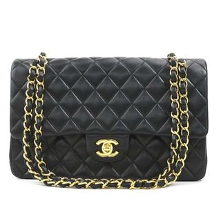 シャネル(CHANEL)のシャネル CHANEL ショルダーバッグ マトラッセ25 ラムスキン ブラック ゴールド レディース 送料無料【中古】 99893f(ショルダーバッグ)