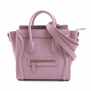 セリーヌ(celine)のセリーヌ CELINE ハンドバッグ 斜め掛けショルダーバッグ ラゲージ ナノ レザー ペタルピンク レディース 送料無料【中古】 99905f(ハンドバッグ)