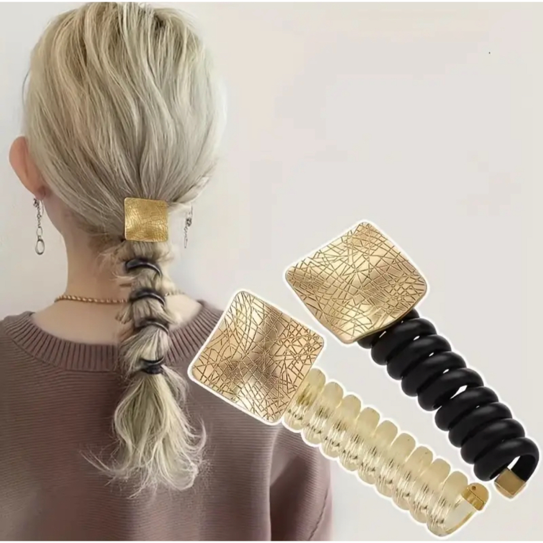 スパイラルポニー コイルポニー  ポニーフック ヘアアクセサリー【新品】 レディースのヘアアクセサリー(その他)の商品写真