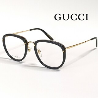 グッチ(Gucci)のGUCCI メガネフレーム フルリム 日本製 GG0675O 001(サングラス/メガネ)