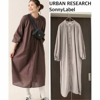 アーバンリサーチ(URBAN RESEARCH)のURBAN RESEARCH SonnyLabel ギャザーシャツワンピース(ロングワンピース/マキシワンピース)