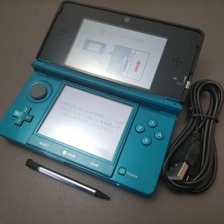 ニンテンドー3DS(ニンテンドー3DS)の安心の整備済み！◆任天堂3DS 中古本体◆アクアブルー◆67(携帯用ゲーム機本体)