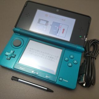 ニンテンドー3DS(ニンテンドー3DS)の安心の整備済み！◆任天堂3DS 中古本体◆アクアブルー◆68(携帯用ゲーム機本体)