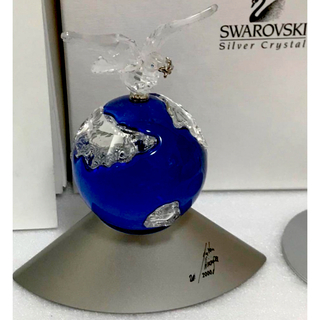 スワロフスキー(SWAROVSKI)の元付き美品　スワロフスキー　2000年記念　置物　クリスタルプラネット(置物)