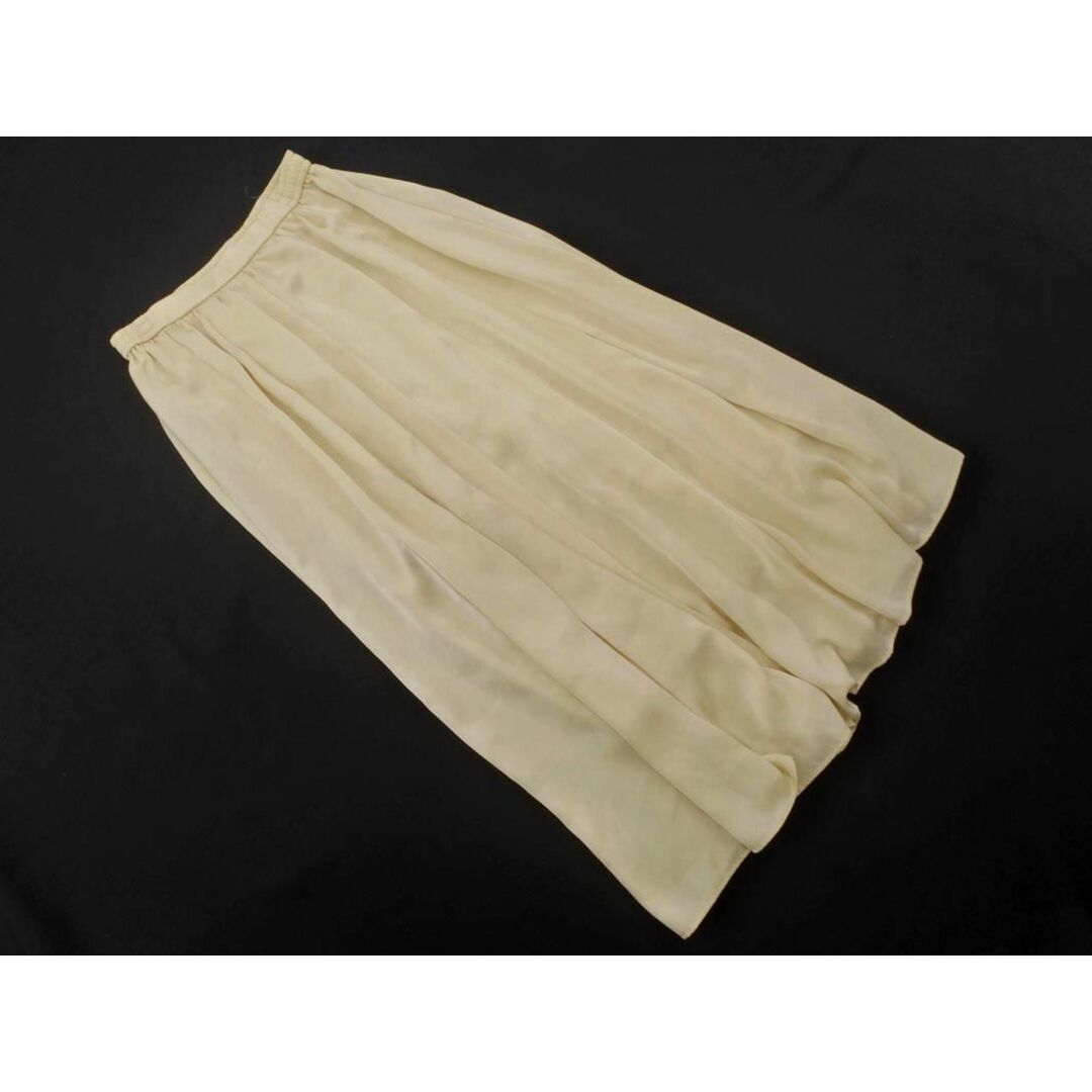 PLST(プラステ)のPLST プラステ サテン ロング スカート sizeS/黄  ■◇ レディース レディースのスカート(ロングスカート)の商品写真
