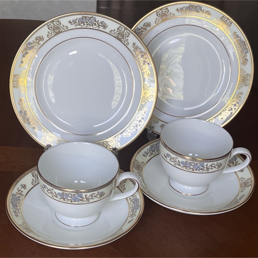 WEDGWOOD(ウェッジウッド)の【美品】ウェッジウッド★クリブデン★トリオ　ペア インテリア/住まい/日用品のキッチン/食器(グラス/カップ)の商品写真