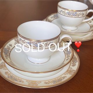 ウェッジウッド(WEDGWOOD)の【美品】ウェッジウッド★クリブデン★トリオ　ペア(グラス/カップ)