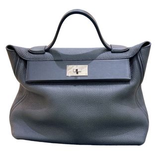 エルメス(Hermes)の　エルメス HERMES ヴァンキャトル35 Y刻印 ブラック/シルバー金具 トゴ・スイフト」 ユニセックス ハンドバッグ(ハンドバッグ)