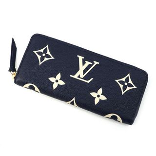 ルイヴィトン(LOUIS VUITTON)のルイヴィトン 長財布 バイカラー モノグラム・アンプラント ポルトフォイユ・クレマンス M83594 ネイビー/クレーム(財布)