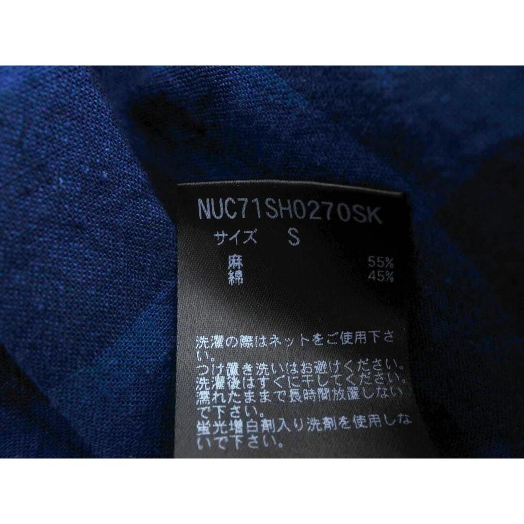 nano・universe(ナノユニバース)のnano universe ナノユニバース リネン混 チェック シャツ sizeS/紺 ■◇ メンズ メンズのトップス(シャツ)の商品写真