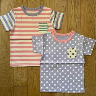 ベルメゾン(ベルメゾン)の【新品•未使用】ベルメゾン　Tシャツ　2枚セット　120センチ　女の子(Tシャツ/カットソー)