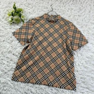 バーバリー(BURBERRY)の新品級 入手困難 BURBERRY 半袖シャツ L ノバチェック ハイネック(Tシャツ(半袖/袖なし))