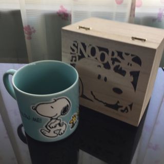 スヌーピー(SNOOPY)のスヌーピー  マグカップ  ブルー(グラス/カップ)