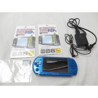  中古品 ゲーム PSP 本体 PSP3000 バイブラント・ブルー 動作品 充電ケーブル 4GBメモリースティック付き(携帯用ゲーム機本体)