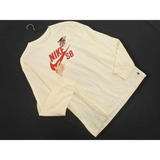 ナイキ(NIKE)の新品 NIKE ナイキ SB プリント 長袖 Tシャツ カットソー sizeXL/クリーム ■◇ メンズ(Tシャツ/カットソー(七分/長袖))