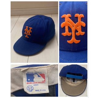 メイドインユーエスエー(MADE IN USA)の80s 90s USA製 ANNCO mets メッツ CAP キャップ 帽子(キャップ)