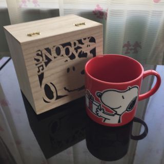 スヌーピー(SNOOPY)のスヌーピー  マグカップ  レッド(グラス/カップ)