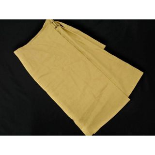 トゥモローランド(TOMORROWLAND)のBALLSEY ボールジー トゥモローランド リネン混 ラップ調 巻き ラップ スカート size34/黄 ■◇ レディース(ロングスカート)