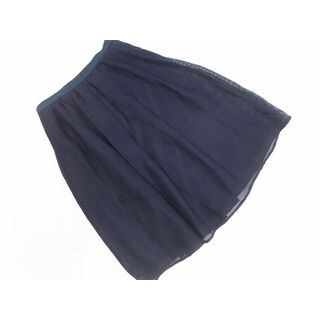 UNTITLED - UNTITLED アンタイトル シアー チェック スカート size2/紺  ■◇ レディース