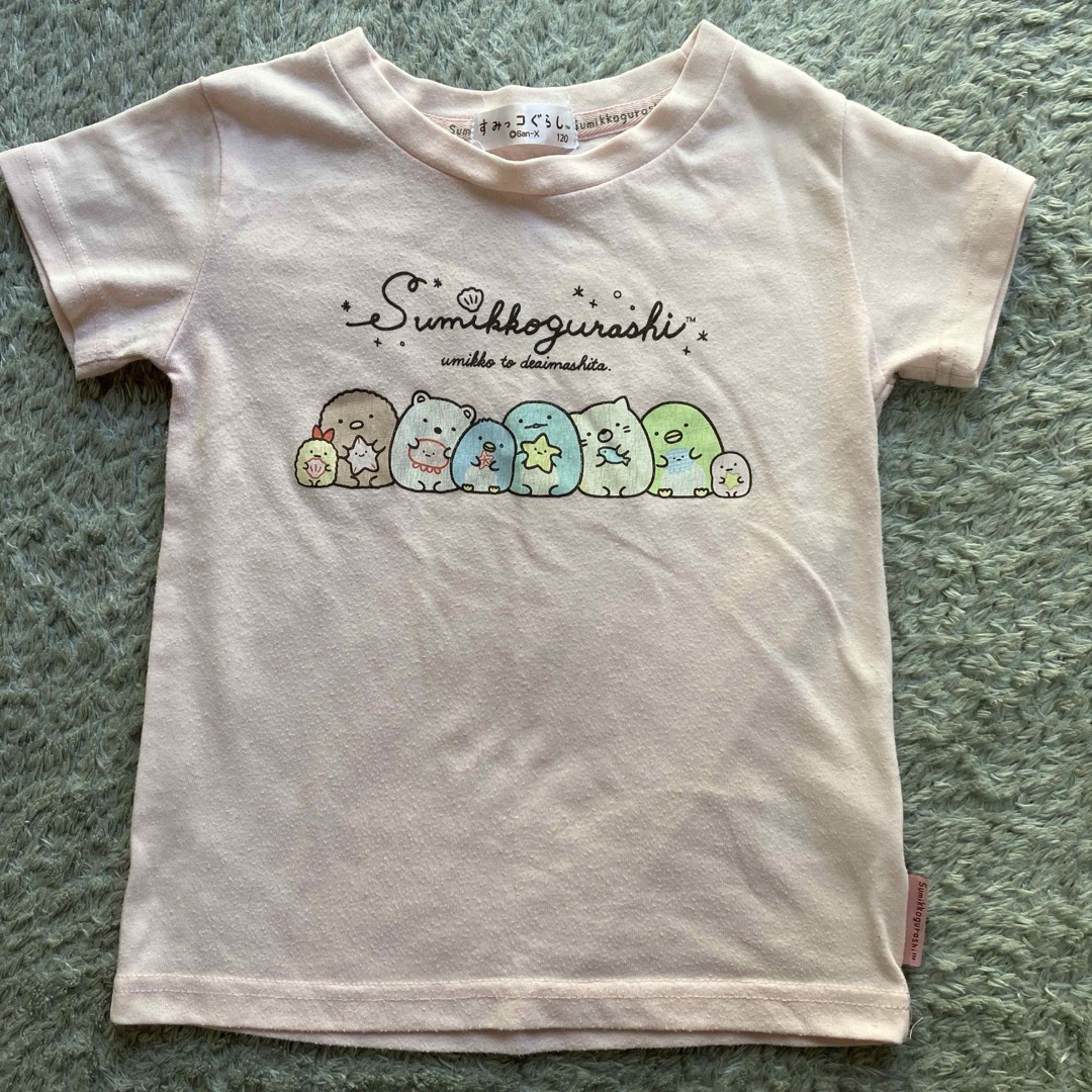 すみっコぐらし　半袖Tシャツ　120cm キッズ/ベビー/マタニティのキッズ服女の子用(90cm~)(Tシャツ/カットソー)の商品写真