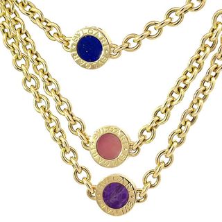 ブルガリ(BVLGARI)のブルガリ ブルガリブルガリ マルチカラー ロング ネックレス K18YG(ネックレス)