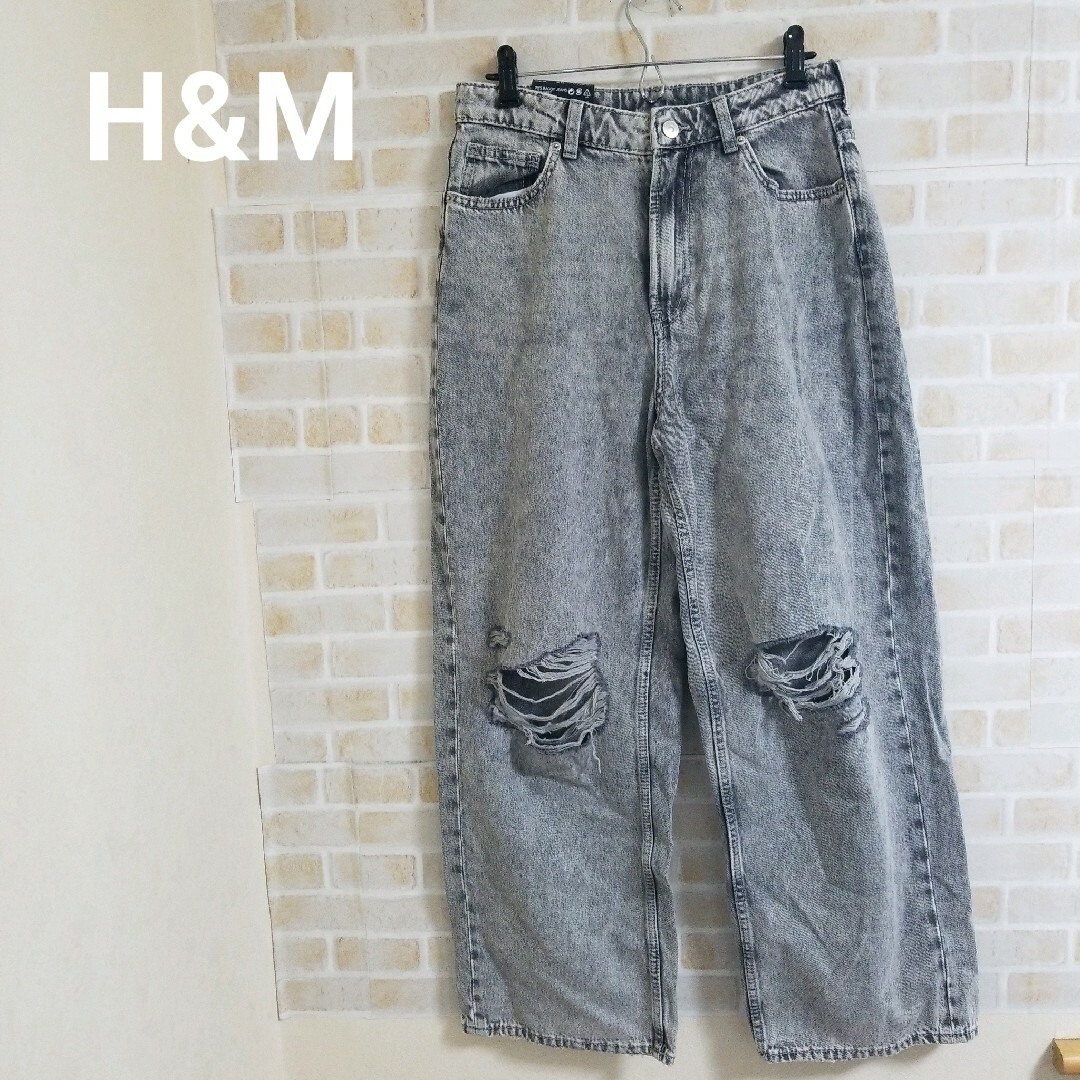 H&M(エイチアンドエム)のH&M ハイウエストバギージーンズ レディースのパンツ(デニム/ジーンズ)の商品写真