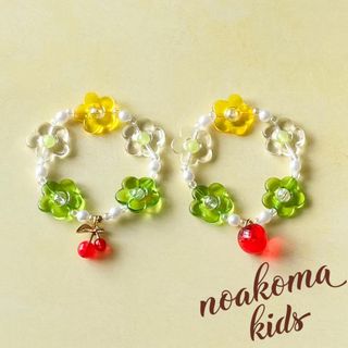 noakoma＊fruits - cherry & apple♡キッズ2点セット(ファッション雑貨)