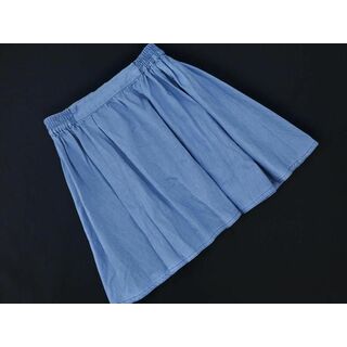 新品 MURUA ムルーア ミニ フレア スカート sizeS/青 ■◇ レディース
