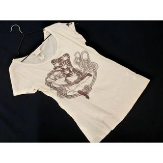 DIESEL - DIESEL ディーゼル プリント Tシャツ sizeS/アイボリー ■◆ レディース