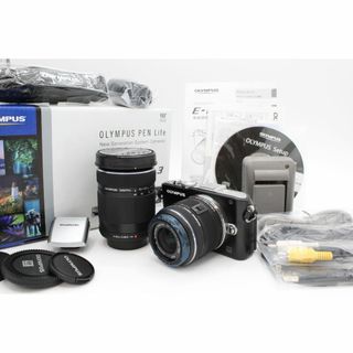 オリンパス(OLYMPUS)の＜＜ショット数114回（ショット数ドットコム調べ）！！＞＞【新級品】OLYMPUS オリンパス ミラーレス一眼 PEN Lite E-PL3 ダブルズームキット ブラック E-PL3 DZKIT BLK #LE2024328(ミラーレス一眼)