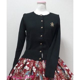 Angelic Pretty - アンジェリックプリティ　ブリテッシュクラウン刺繍ニットカーディガン　黒❤️