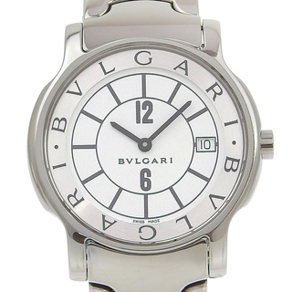 ブルガリ(BVLGARI)の【BVLGARI】ブルガリ ソロテンポ ST35S ステンレススチール クオーツ アナログ表示 メンズ 白文字盤 腕時計(腕時計)