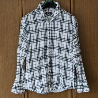 バーバリーブラックレーベル(BURBERRY BLACK LABEL)のバーバリーブラックレーベル　長袖シャツ　白色　ノバチェック　2　BURBERRY(シャツ)