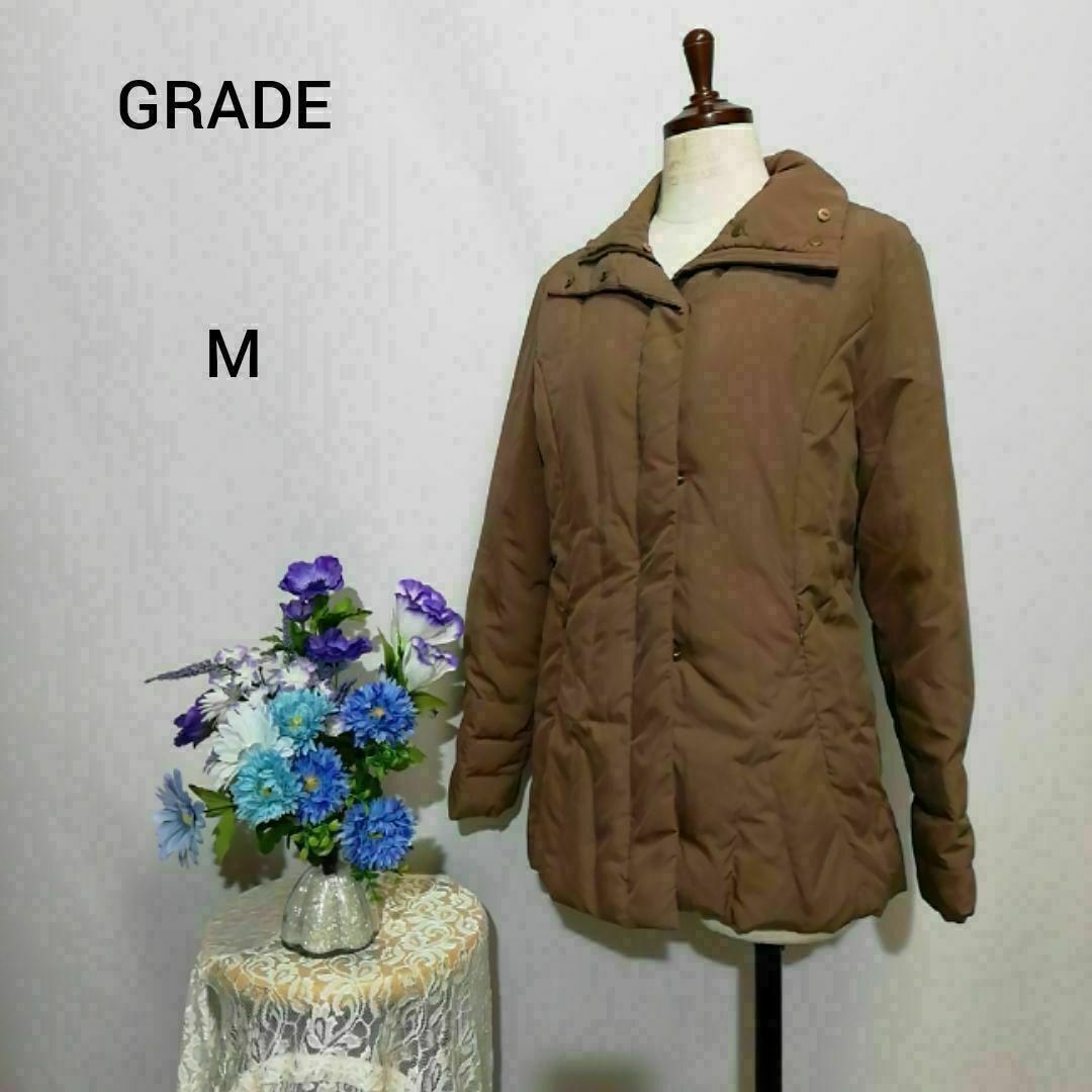 GRADE 東京スタイル　極上美品　ダウン　フェザー　Мサイズ　ブラウン色系 レディースのジャケット/アウター(ダウンジャケット)の商品写真