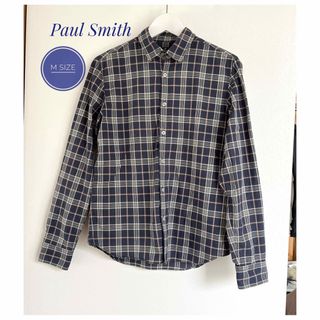 ポールスミス(Paul Smith)の【美品】ポールスミス　シャツ　チェック柄　メンズ　ネイビー　PaulSmith(シャツ)