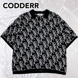 CODDERR モノグラム ニット ポロシャツ Mサイズ オーバーサイズ(ニット/セーター)