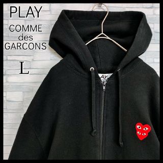 COMME des GARCONS - 【希少モデル】プレイコムデギャルソン☆ダブルハート付パーカー　刺繍ロゴ　入手困難