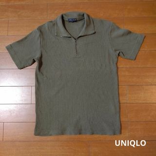 UNIQLO - ユニクロポロシャツ ジッパー カーキ Lサイズ