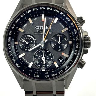 シチズン(CITIZEN)の【美品】シチズン　アテッサ　ダイレクトフライト　CC4008-58E　F950-T024521　黒　サテライトウェーブ　電波ソーラー　チタニウム(腕時計(アナログ))