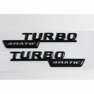 メルセデスベンツ TURBO4MATIC サイドエンブレム フェンダーエンブレム(車外アクセサリ)