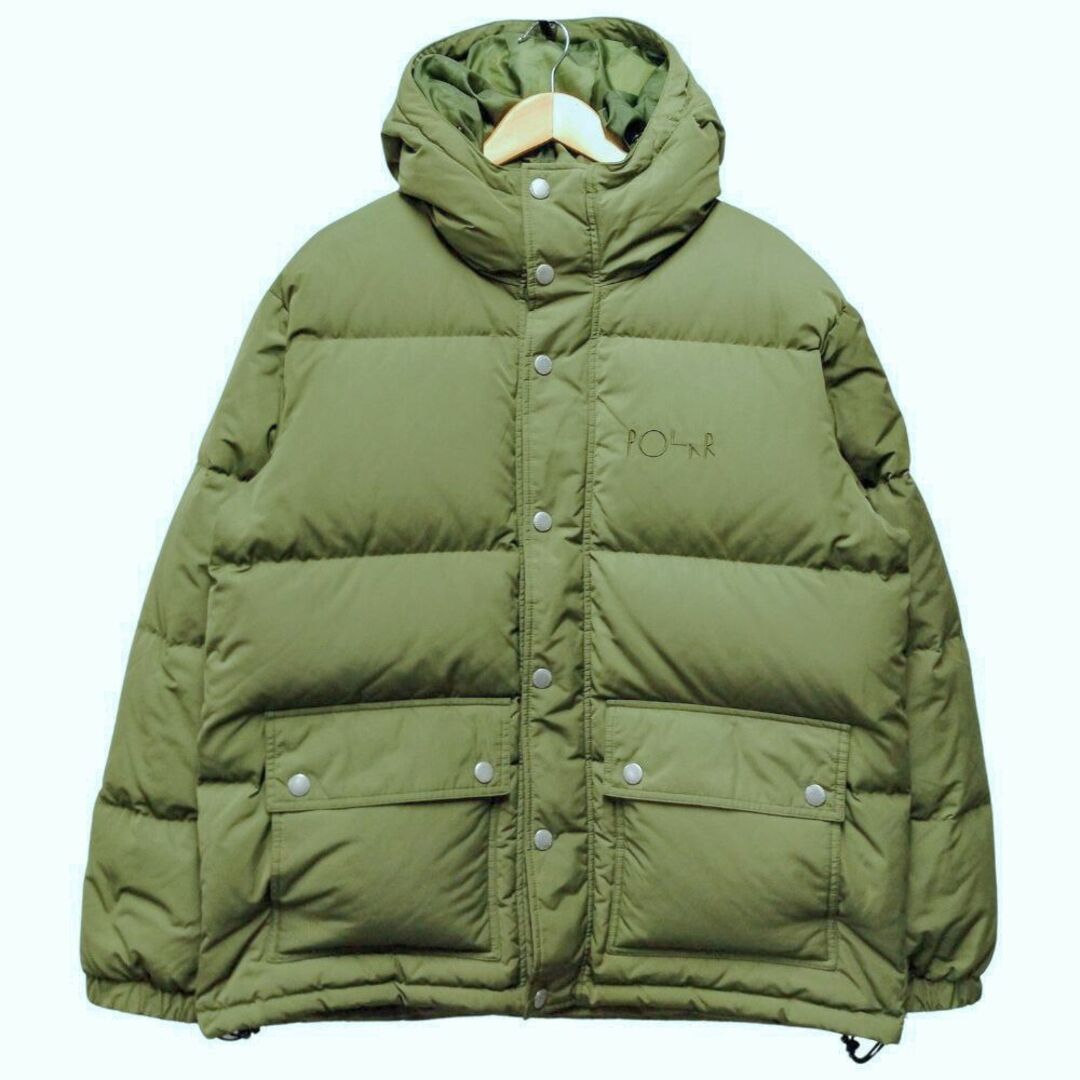 POLAR SKATE CO. フード ダウンジャケット オリーブ サイズL POLAR SKATE CO. フード ダウンジャケット オリーブ サイズL