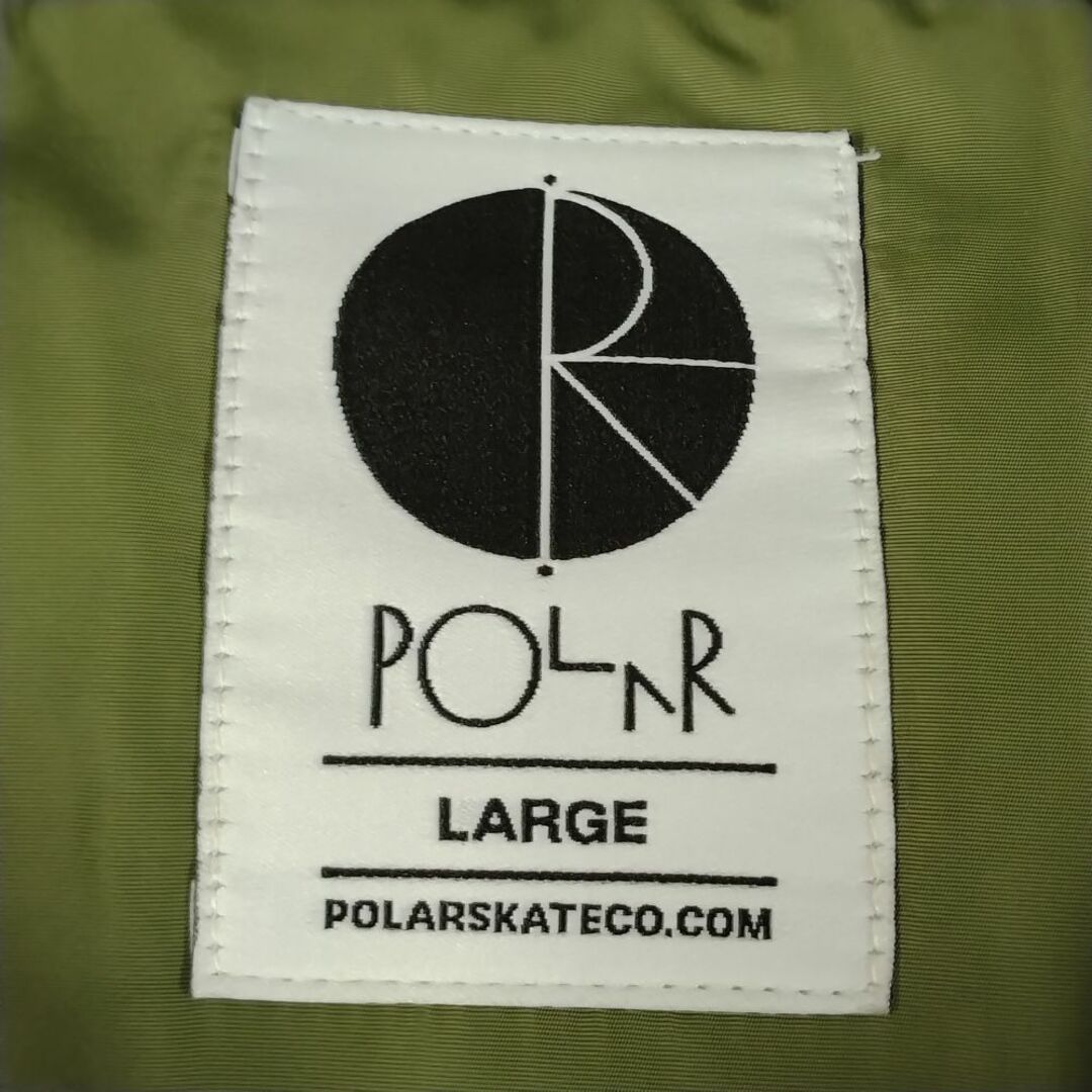 POLAR SKATE CO. フード ダウンジャケット オリーブ サイズL POLAR SKATE CO. フード ダウンジャケット オリーブ サイズL