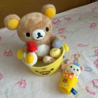 リラックマ(リラックマ)のローソン限定 リラックマおでんぬいぐるみ&おでんカップぶらさげぬいぐるみ2セット(キャラクターグッズ)